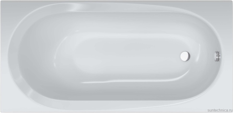 Акриловая ванна AM.PM Tender 150x70 см, пристенная, белая, с каркасом