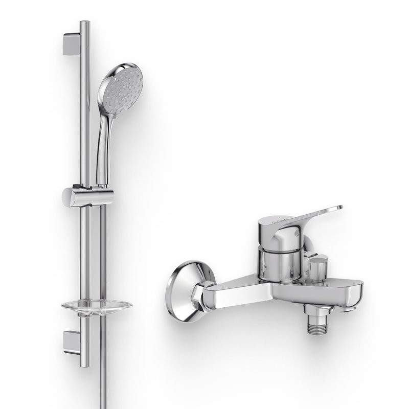 Душевой комплект Смеситель Jacob Delafon Brive E75766-CP + Гарнитур Awaken E99899RU-CP