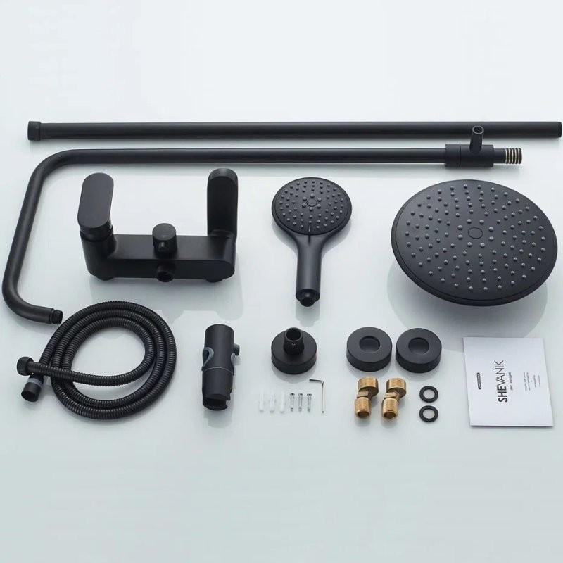 Душевая стойка Shevanik S8736H черная