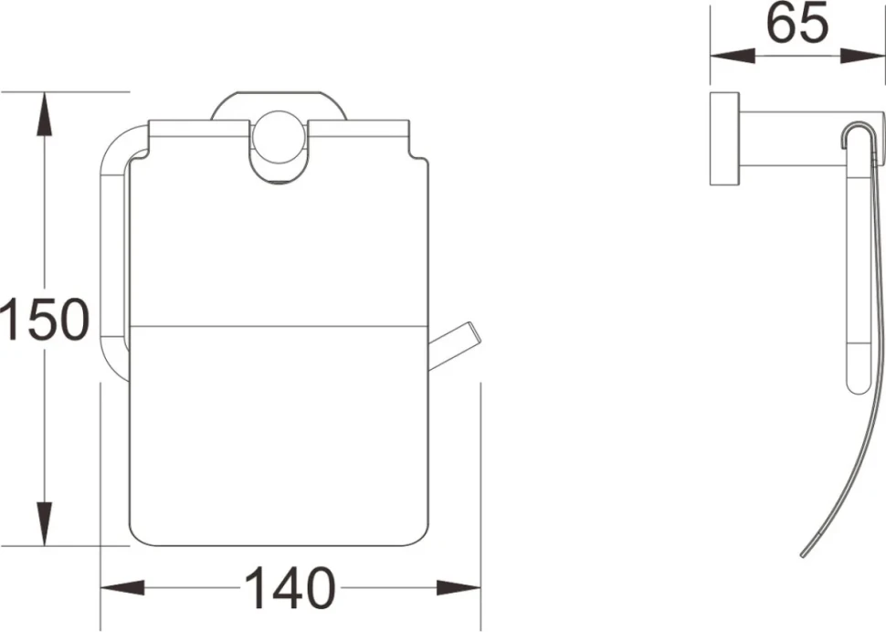 Держатель для туалетной бумаги Shevanik SG5105H черный