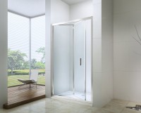Душевая дверь в нишу Berges Legos LS-4 100 см, профиль хром, стекло прозрачное