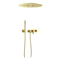 Душевой комплект Timo Petruma SX-2358/17SM С ВНУТРЕННЕЙ ЧАСТЬЮ, с термостатом, золото матовое