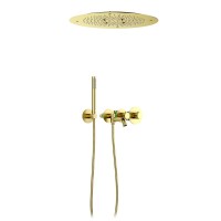 Душевой комплект Timo Petruma SX-2358/17SM С ВНУТРЕННЕЙ ЧАСТЬЮ, с термостатом, золото матовое