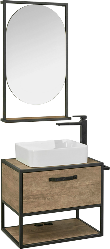 Мебель для ванной комнаты AQUATON Лофт Фабрик 65 дуб кантри со столешницей