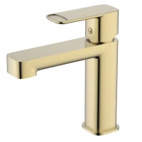 Смеситель для раковины шлифованное золото, AQUAme Parma AQM6610BG