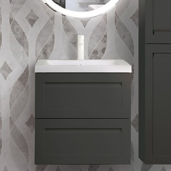 Тумба под раковину без столешницы Art&Max Platino 60 подвесная, серая матовая
