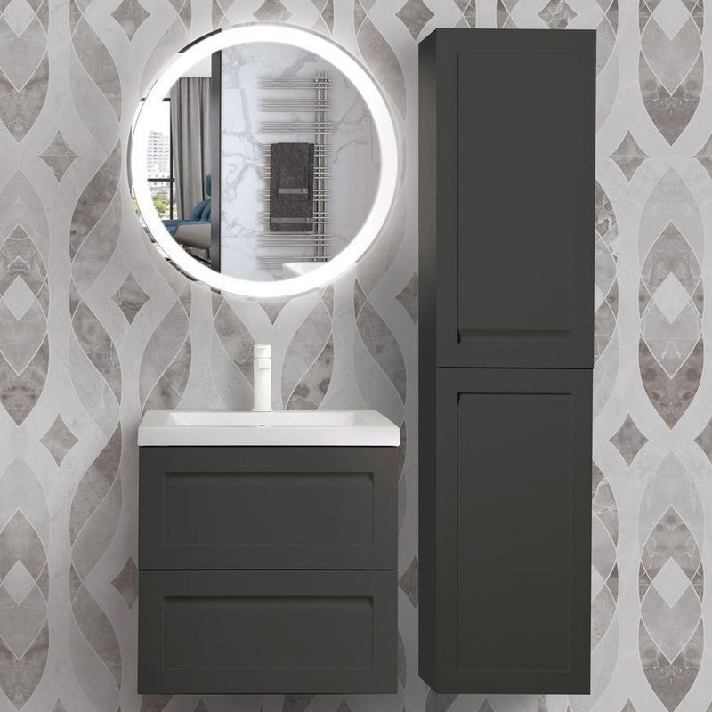 Тумба под раковину без столешницы Art&Max Platino 60 подвесная, серая матовая