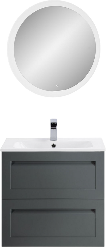 Тумба под раковину без столешницы Art&Max Platino 60 подвесная, серая матовая