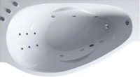 Ванна из искусственного камня Эстет Грация ФР-00010027 стандарт L 170x95 см, угловая, левая, пристенная, с гидромассажем, белая, асимметричная, с каркасом
