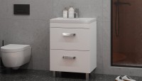 Тумба с раковиной Velvex Orlando 60 напольная, матовая белая
