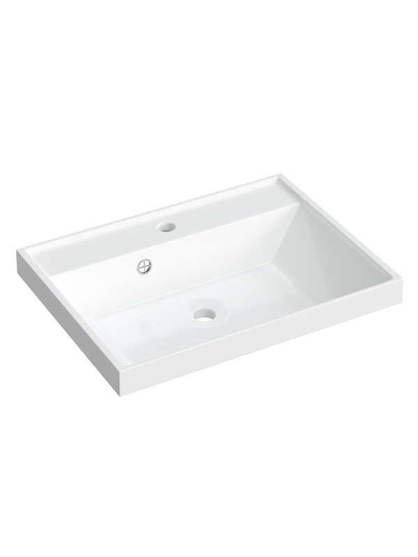 Тумба с раковиной Velvex Orlando 60 напольная, матовая белая