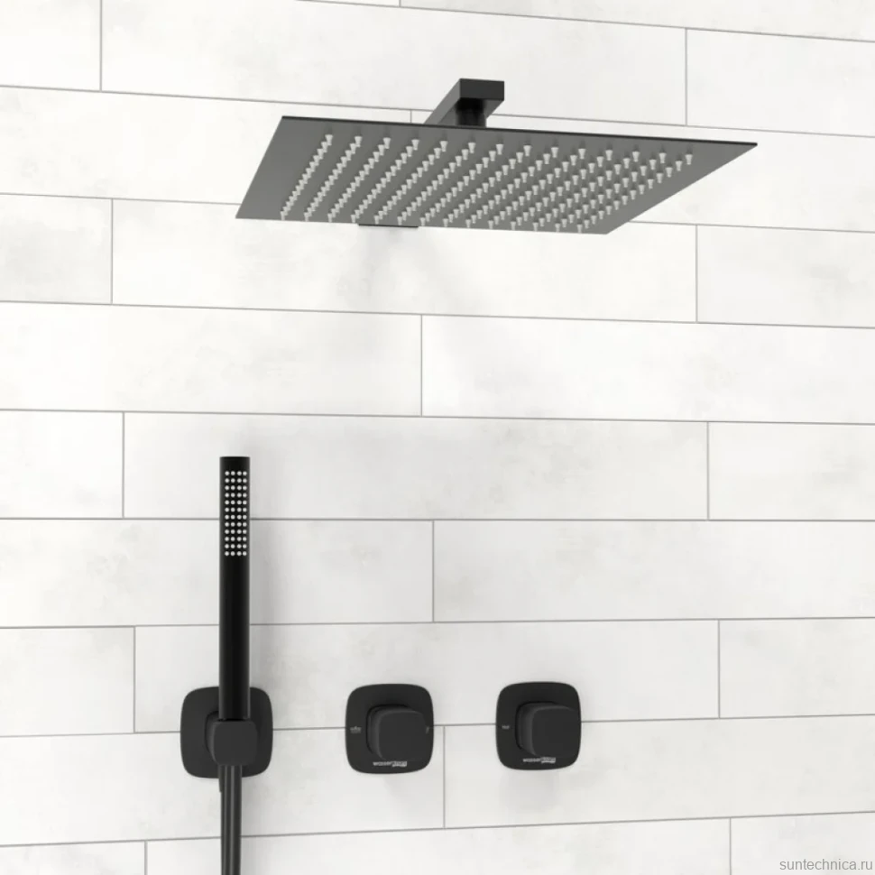 Душевой комплект Wasserkraft Nuthe A9151.264.219.162.327.242.217 С ВНУТРЕННЕЙ ЧАСТЬЮ, черный