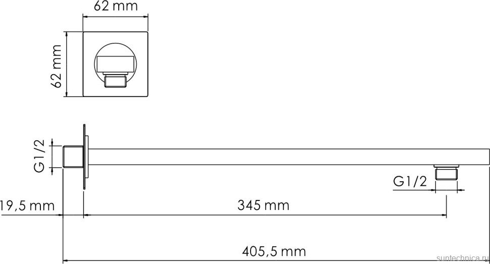 Душевой комплект Wasserkraft Nuthe A9151.264.219.162.327.242.217 С ВНУТРЕННЕЙ ЧАСТЬЮ, черный