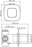 Душевой комплект Wasserkraft Nuthe A9151.264.219.162.327.242.217 С ВНУТРЕННЕЙ ЧАСТЬЮ, черный