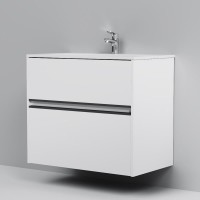 Тумба с раковиной AM.PM Sense 80 подвесная, 2 ящика, белый глянец