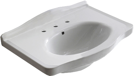 Мебельная раковина Galassia Ethos 65 накладная, белая, с 3 отверстиями под смеситель, прямоугольная, фаянс