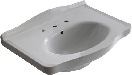 Мебельная раковина Galassia Ethos 65 накладная, белая, с 3 отверстиями под смеситель, прямоугольная, фаянс