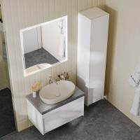 Накладная раковина KERAMA MARAZZI Plaza 60 матовая песочная, овальная, фаянс