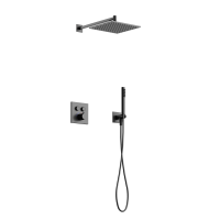 Душевой комплект Sancos Linn SC9022GG С ВНУТРЕННЕЙ ЧАСТЬЮ, вороненая сталь