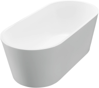 Акриловая ванна BelBagno BB71-1700-W0 170x80 см, отдельностоящая, белая, овальная, на ножках, с донным клапаном