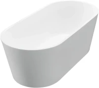 Акриловая ванна BelBagno BB71-1700-W0 170x80 см, отдельностоящая, белая, овальная, на ножках, с донным клапаном