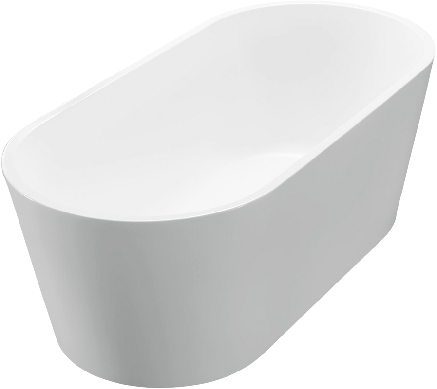 Акриловая ванна BelBagno BB71-1700-W0 170x80 см, отдельностоящая, белая, овальная, на ножках, с донным клапаном