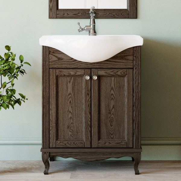 Тумба с раковиной ValenHouse Эллина 65 кальяри, фурнитура хром