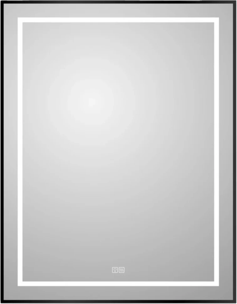 Зеркало BelBagno Kraft 90x70, с подсветкой, с подогревом, черный