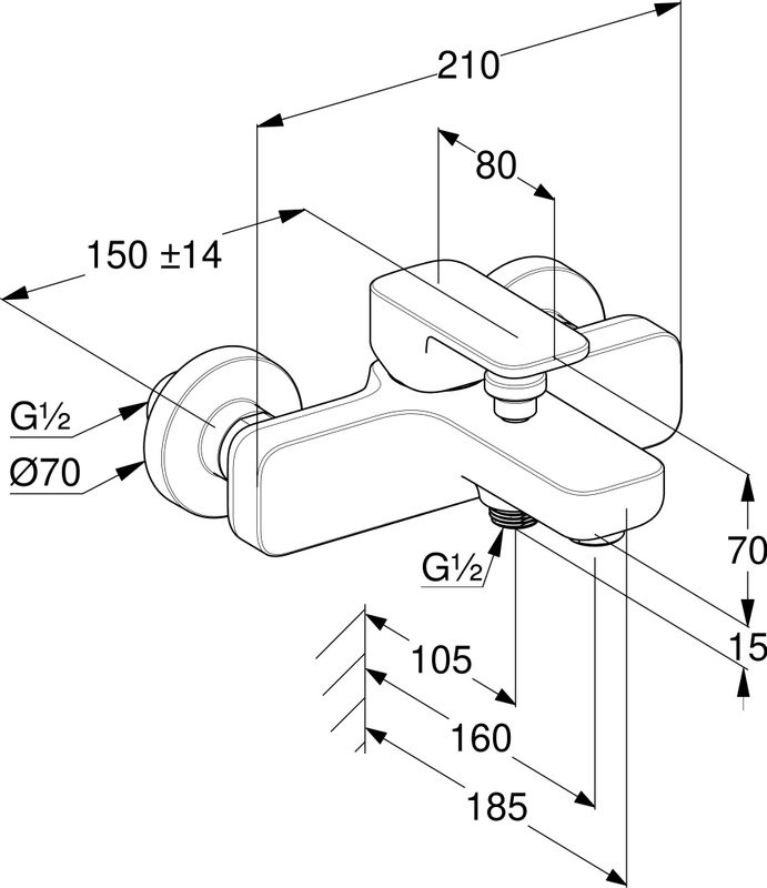 Смеситель для ванны с душем Kludi Renon 42691N075 брашированное золото
