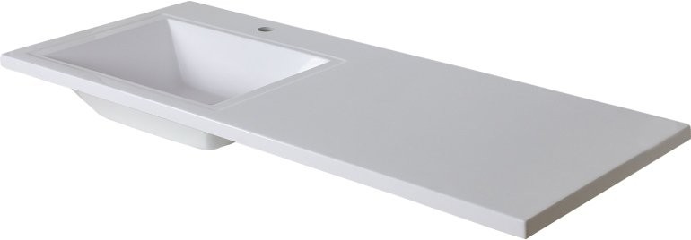 Тумба с раковиной Misty Куба 60 белая, под стиральную машину L