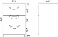 Тумба с раковиной Misty Куба 60 белая, под стиральную машину L