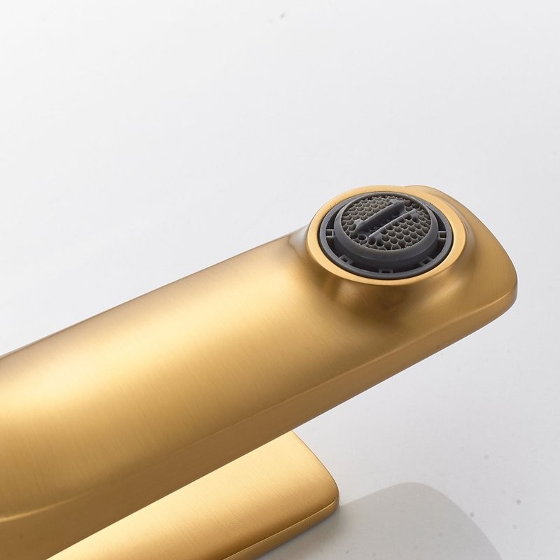 Смеситель для раковины Shevanik S4201G, золотой сатин