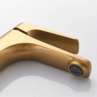 Смеситель для раковины Shevanik S4201G, золотой сатин Смеситель для раковины Shevanik S4201G, золотой сатин