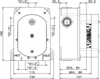 Термостатический смеситель встраиваемый KERAMA MARAZZI Ole 67638EKM.21.018 С ВНУТРЕННЕЙ ЧАСТЬЮ, матовый черный