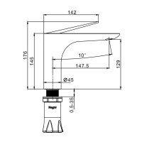 Смеситель для раковины Raglo R21.10.09, графит