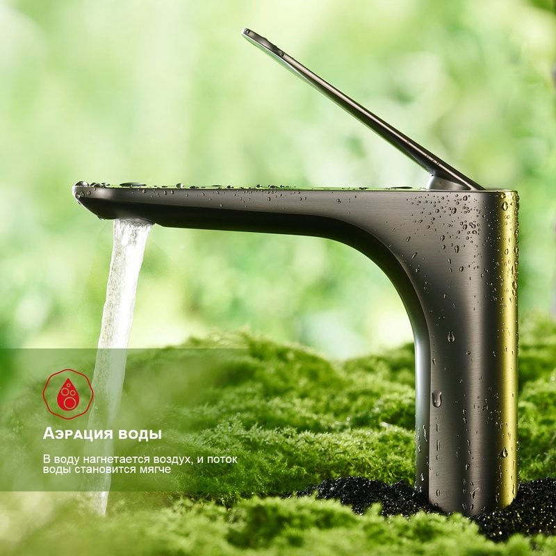 Смеситель для раковины Raglo R21.10.09, графит