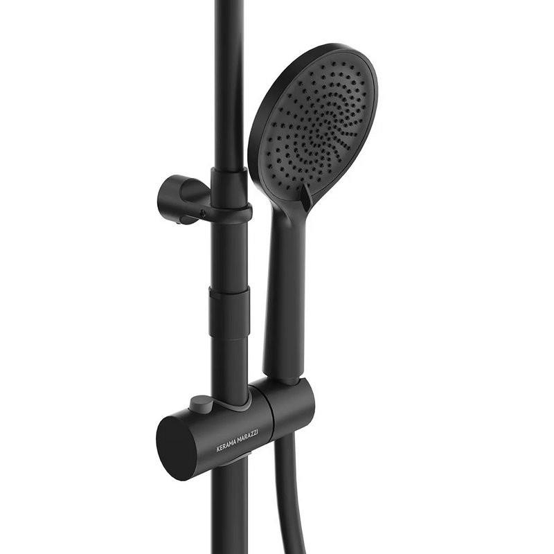 Душевая стойка KERAMA MARAZZI Fonte FO.101.KM.BLK.M матовая черная