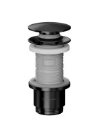 Донный клапан для раковины WHITECROSS A707 A707GM универсальный, оружейная сталь