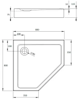 Поддон для душа Radaway Doros PT Compact 80x80 Поддон для душа Radaway Doros PT Compact 80x80