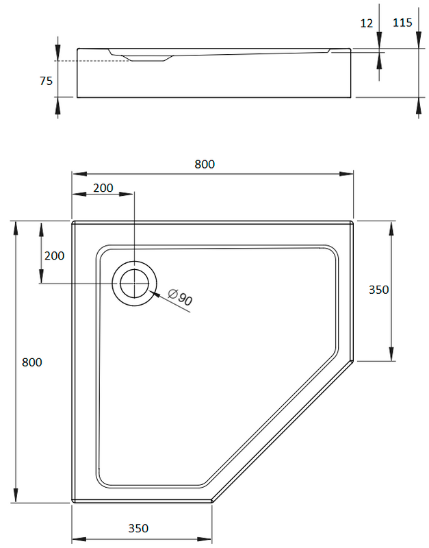 Поддон для душа Radaway Doros PT Compact 80x80
