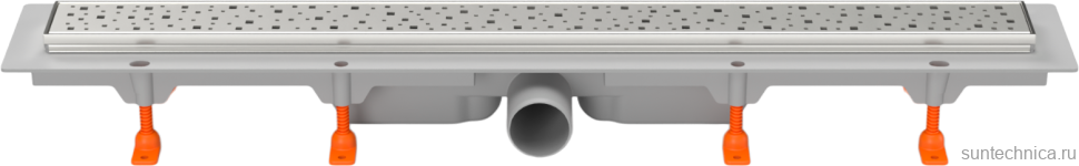 Душевой трап (лоток) MCH Chudej Square CH950/50SN 95 см, решетка хром, с сифоном