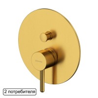 Душевой комплект WHITECROSS Y YSET04TOPGLB С ВНУТРЕННЕЙ ЧАСТЬЮ, брашированное золото