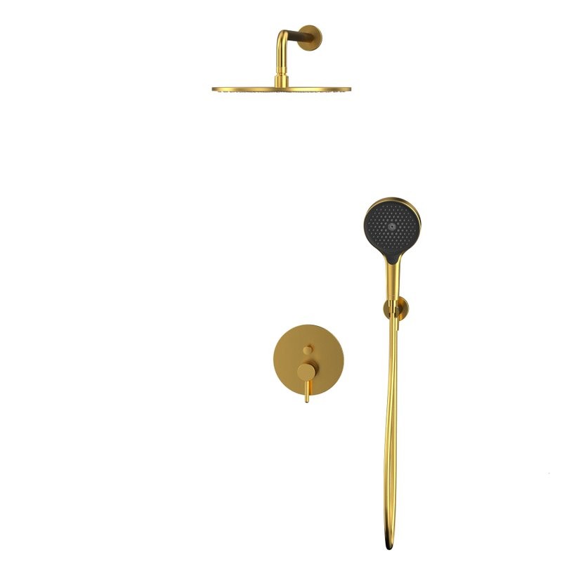 Душевой комплект WHITECROSS Y YSET04TOPGLB С ВНУТРЕННЕЙ ЧАСТЬЮ, брашированное золото