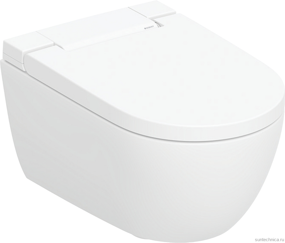 Комплект Умный унитаз Geberit AquaClean Alba безободковый, с биде + Инсталляция Duofix UP 320 111.300.00.5 + Кнопка Sigma 01 115.770.11.5 белая + Звукоизоляция + Крепления 111.815.00.1 к стене