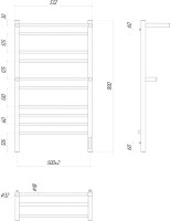 Полотенцесушитель электрический Lemark Pramen П10 50x90, хром