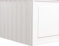 Тумба с раковиной La Fenice Cubo Twin 80 подвесная, bianco, ручки черные, раковина Cubo 80