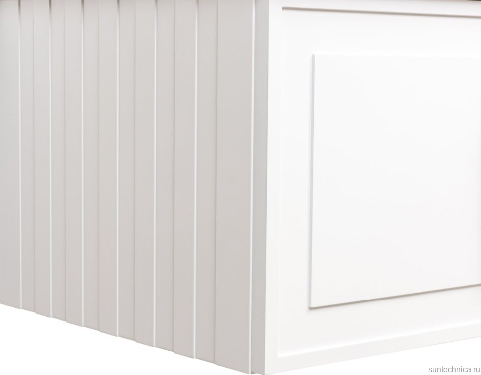 Тумба с раковиной La Fenice Cubo Twin 80 подвесная, bianco, ручки черные, раковина Cubo 80