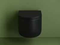 Комплект Унитаз подвесной Ceramicanova Ulma Rimless CN4006MB черный матовый + Инсталляция EWRIKA ProLT 0026-2020 + Кнопка 0041 хром