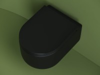 Комплект Унитаз подвесной Ceramicanova Ulma Rimless CN4006MB черный матовый + Инсталляция EWRIKA ProLT 0026-2020 + Кнопка 0041 хром