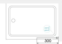 Шторка на ванну RGW Screens SC-056-8-B 30 см, профиль черный, стекло прозрачное